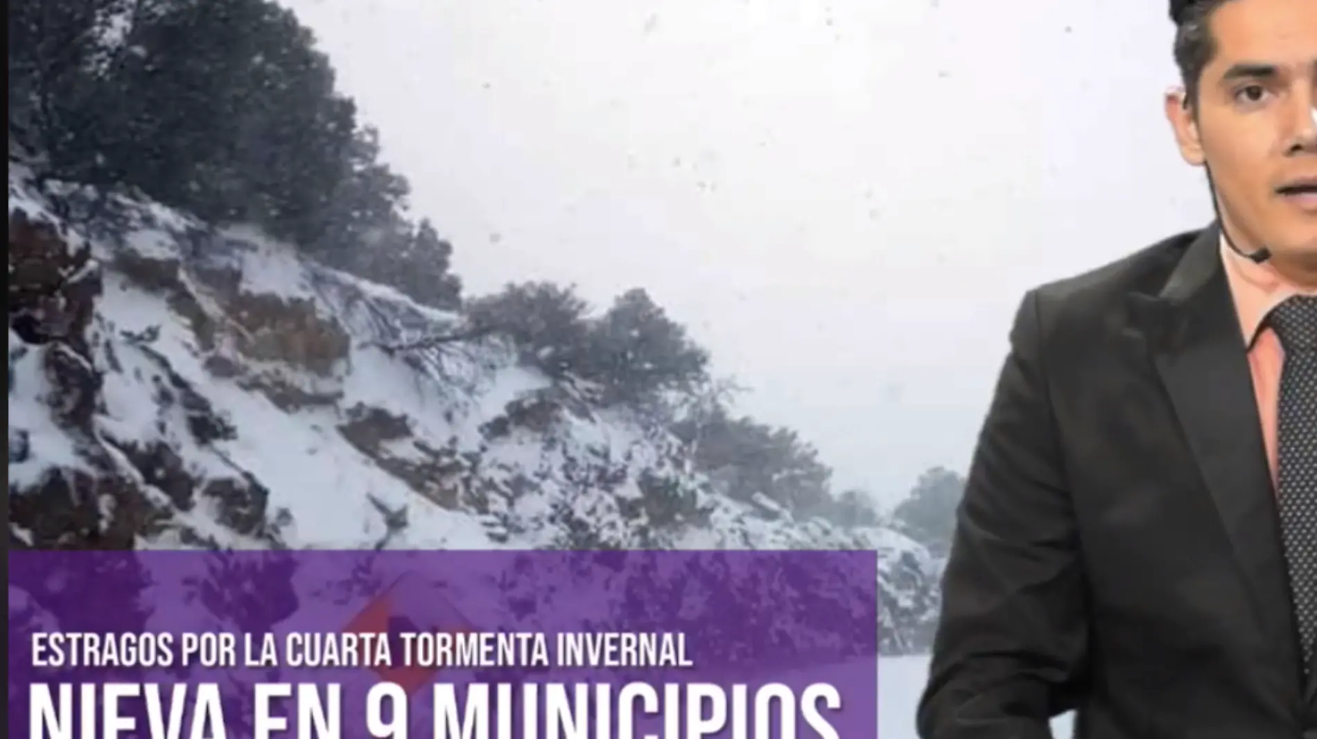 Nieva en 9  municipios